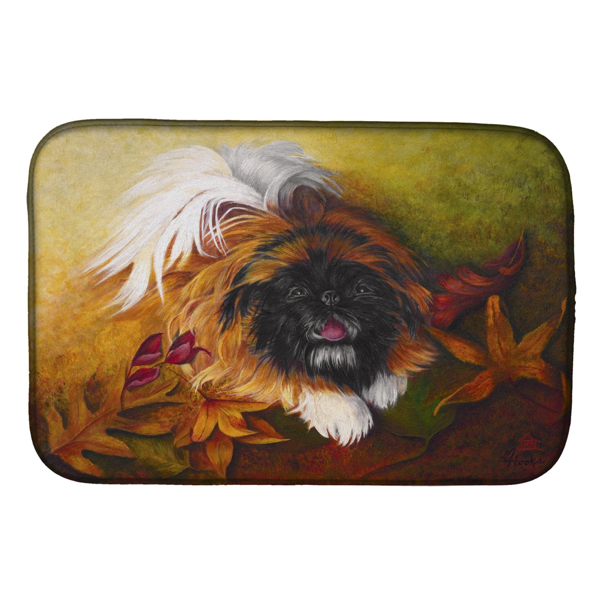 'Caroline'S Treasures Mh1046Ddm Pekingese Boogie Dish-Drying-Mats, 14X21, Multicolor''