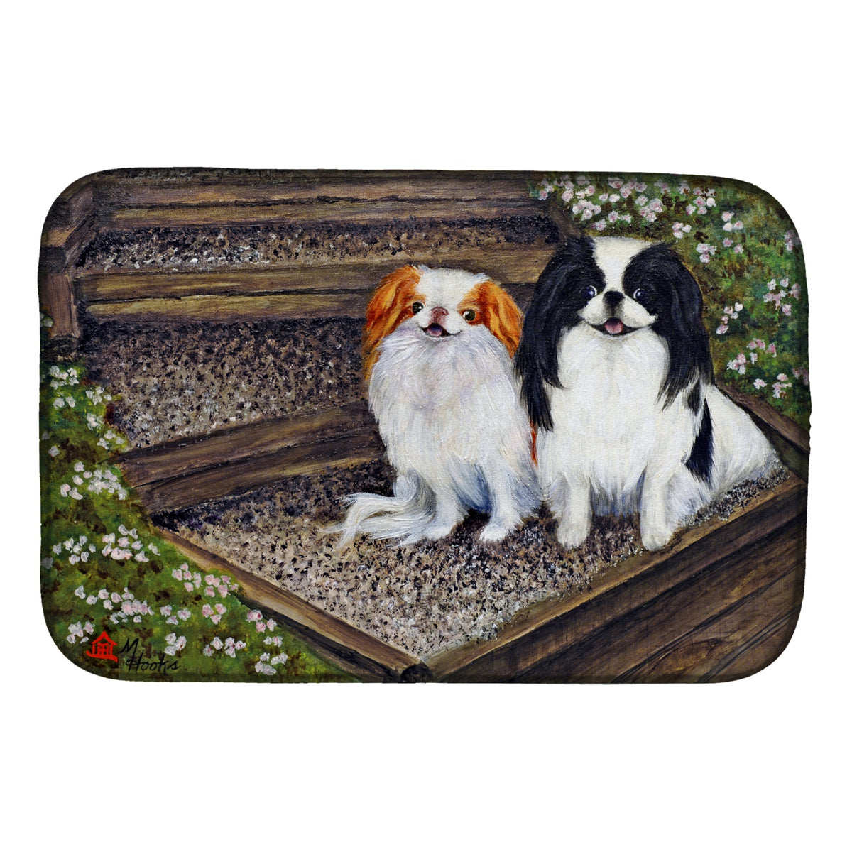 'Caroline'S Treasures Mh1047Ddm Japanese Chin Daddy'S Girls Dish-Drying-Mats, 14X21, Multicolor''