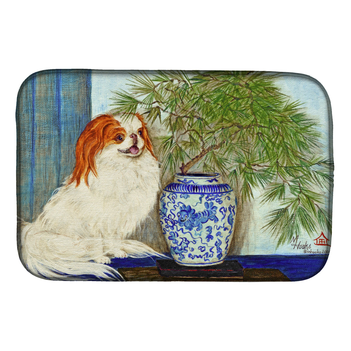 'Caroline'S Treasures Mh1048Ddm Japanese Chin Ming Vase Dish-Drying-Mats, 14X21, Multicolor''