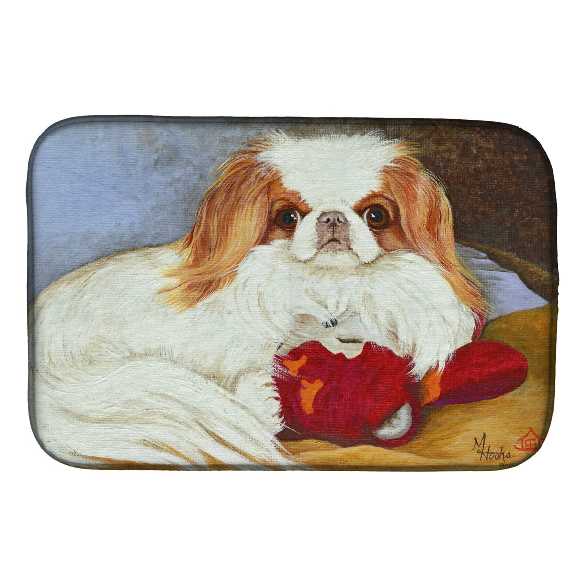 'Caroline'S Treasures Mh1049Ddm Japanese Chin Pink Gorilla Dish-Drying-Mats, 14X21, Multicolor''