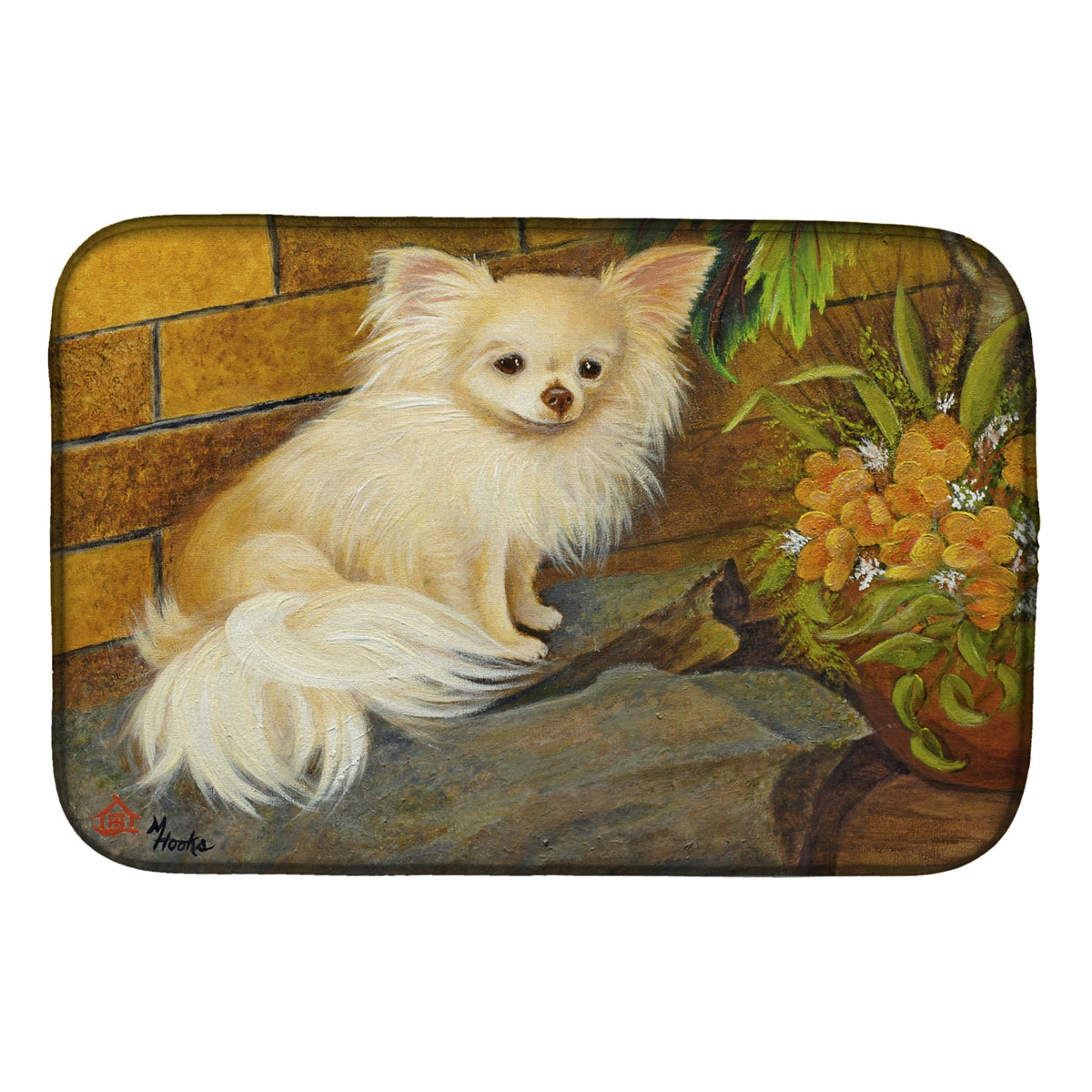 'Caroline'S Treasures Mh1053Ddm Chihuahua Just Basking Dish-Drying-Mats, 14X21, Multicolor''