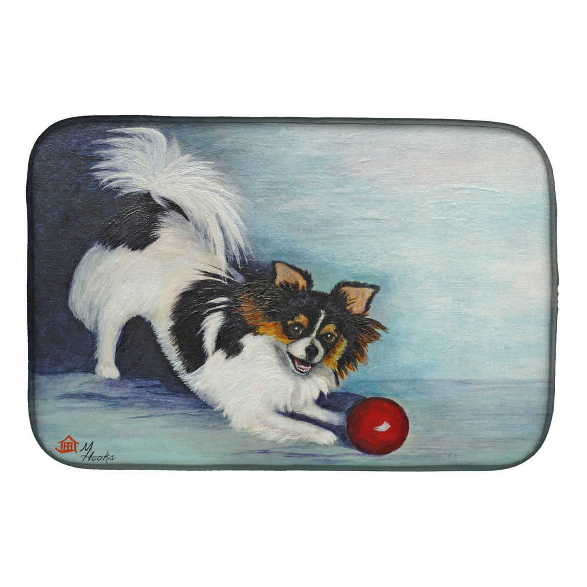 'Caroline'S Treasures Mh1054Ddm Papillon Play Ball Dish-Drying-Mats, 14X21, Multicolor''