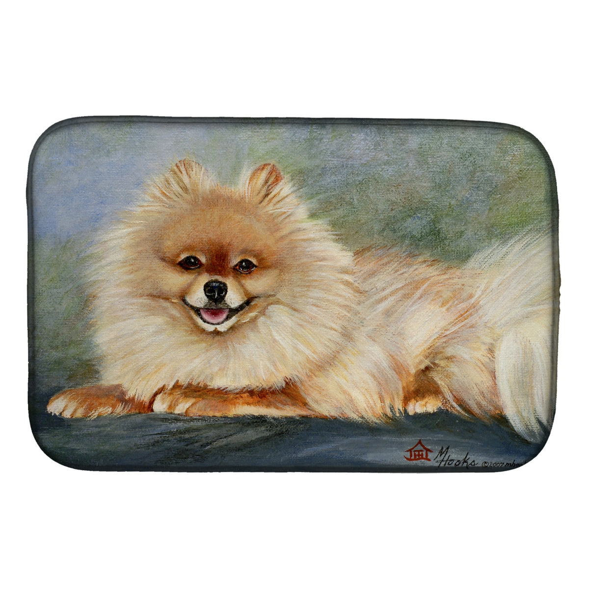 'Caroline'S Treasures Mh1055Ddm Pomeranian Full Body Dish-Drying-Mats, 14X21, Multicolor''