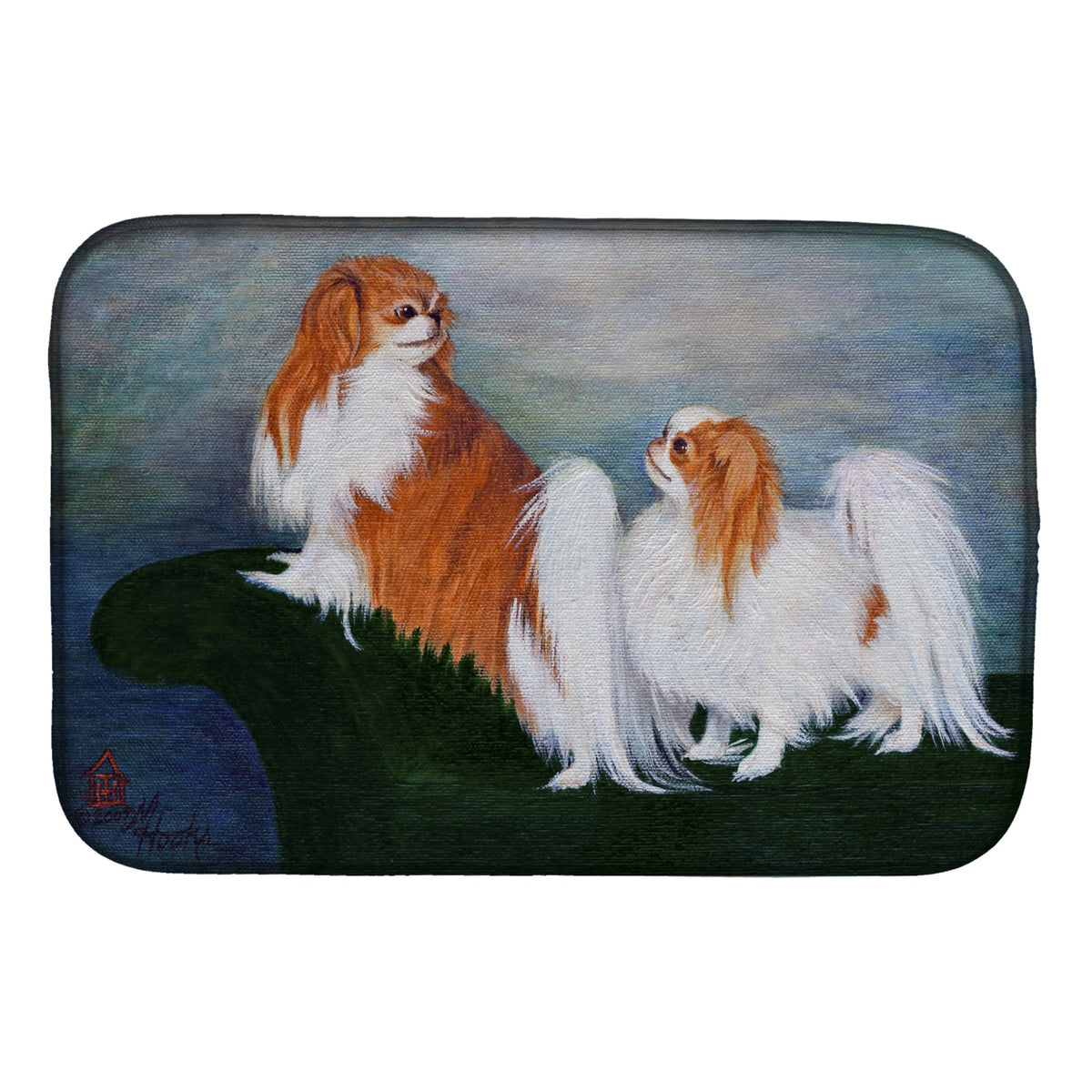 'Caroline'S Treasures Mh1059Ddm Japanese Chin Standing On My Tail Dish-Drying-Mats, 14X21, Multicolor''