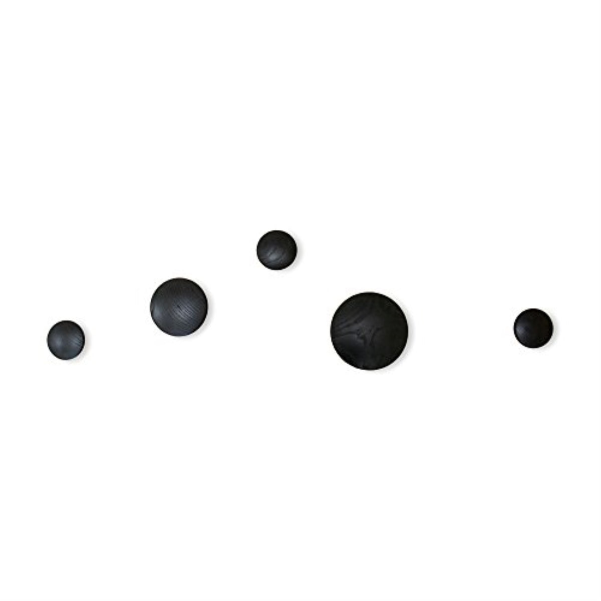 Wall Button Coat Hanger, Black
