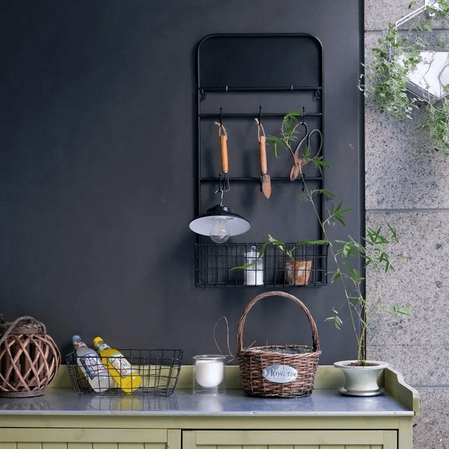 Industrial Garden Tool Storage Rack