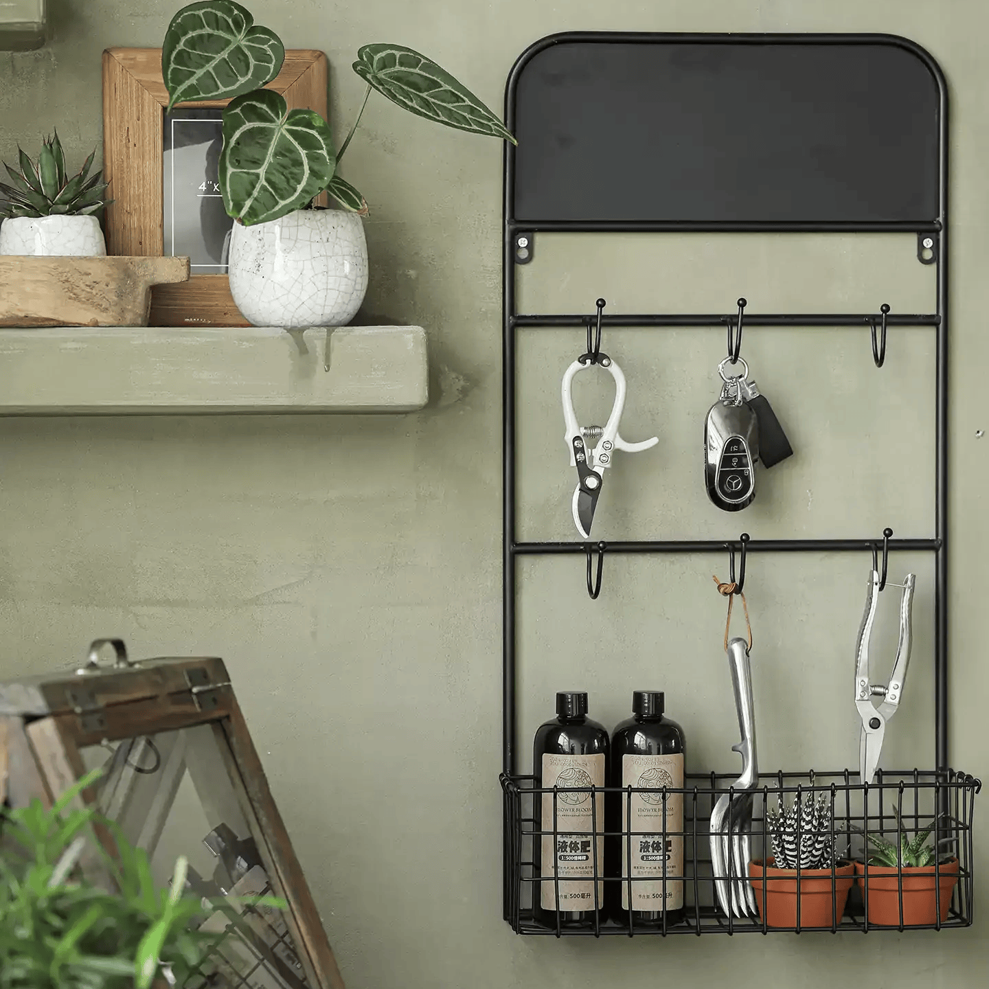 Industrial Garden Tool Storage Rack