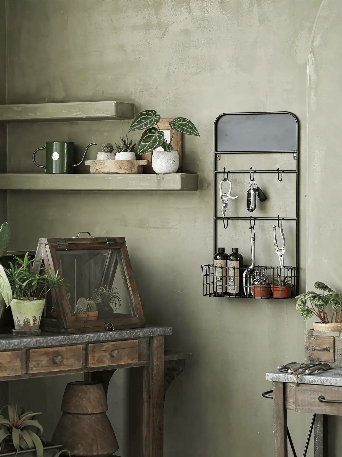 Industrial Garden Tool Storage Rack