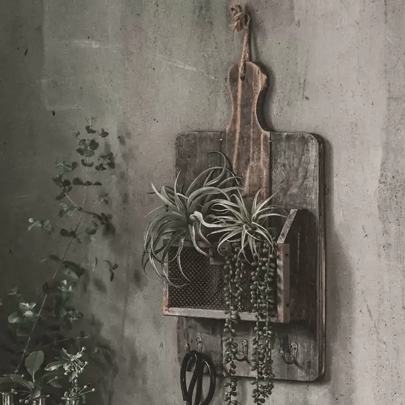 Vintage Wood Mail & Key Holder