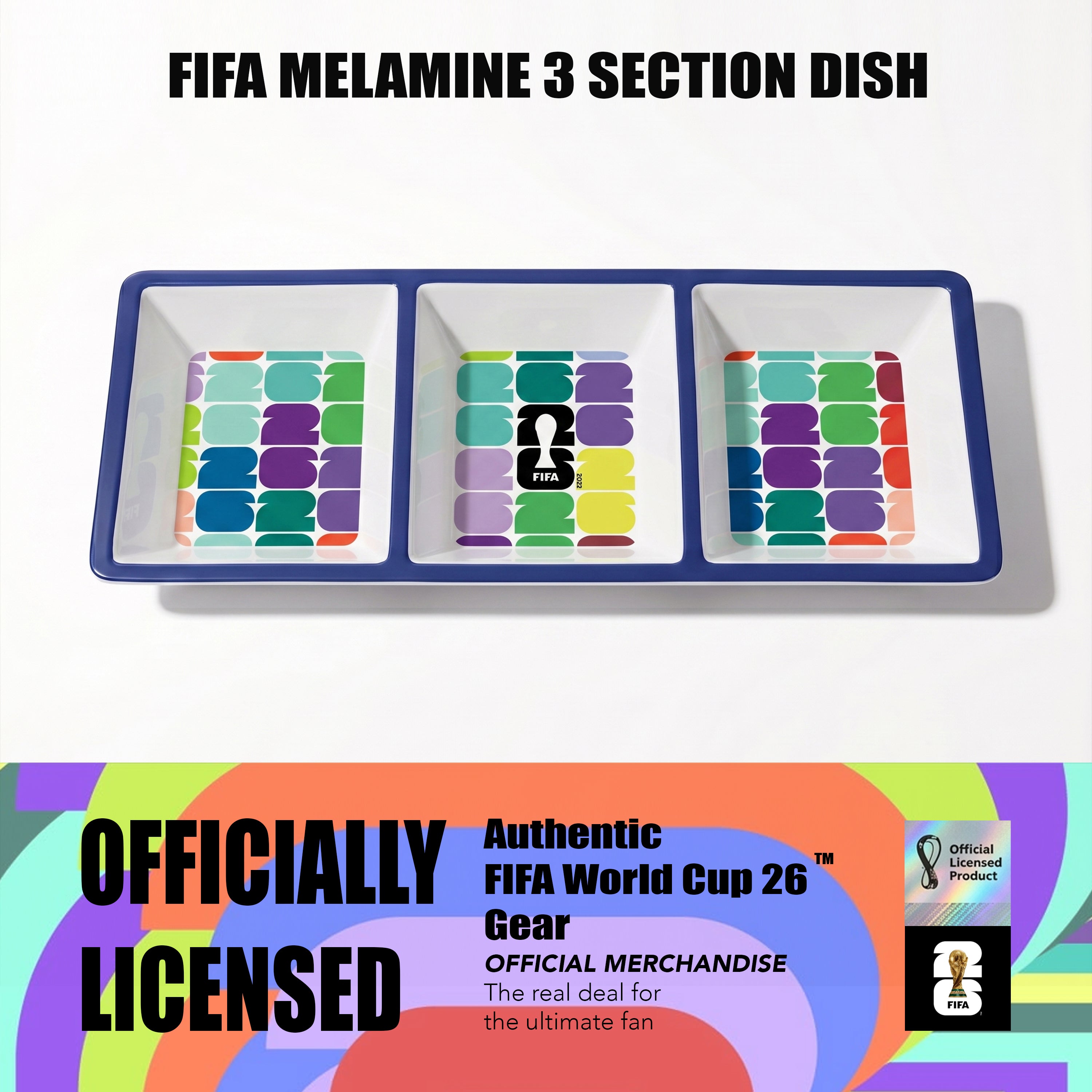 Atelier Sportif Official FIFA 2026 Melamine 3 Section Dish