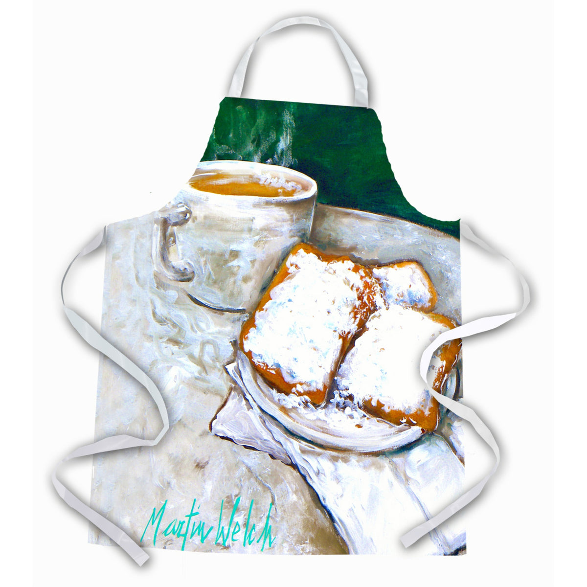 'Caroline'S Treasures Mw1008Apron Beignets Breakfast Delight Apron, Large, Multicolor''
