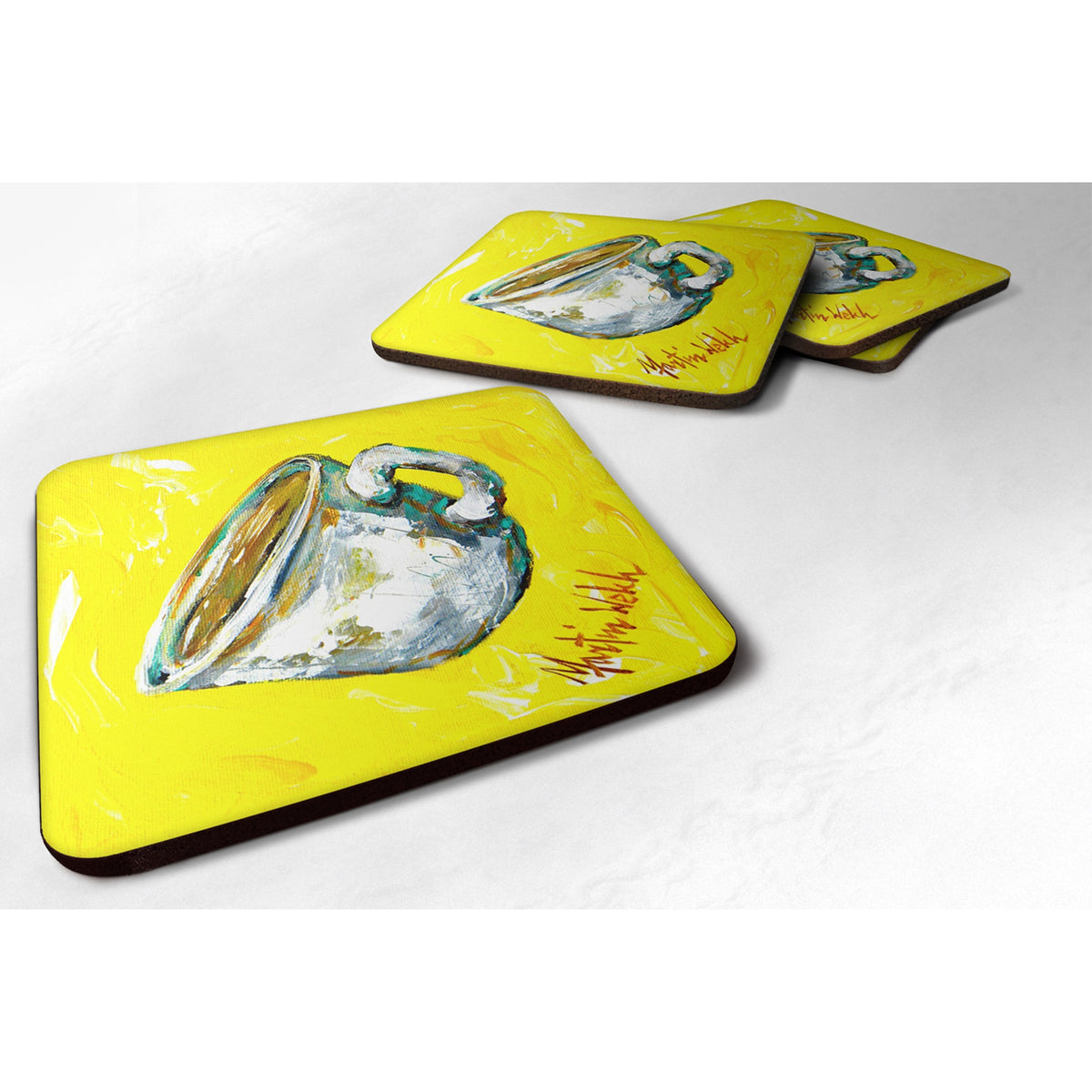 'Caroline'S Treasures Mw1056Fc Coffee Second Cup Foam Coasters (Set Of 4), 3.5'''' H X 3.5'''' W, Multicolor''