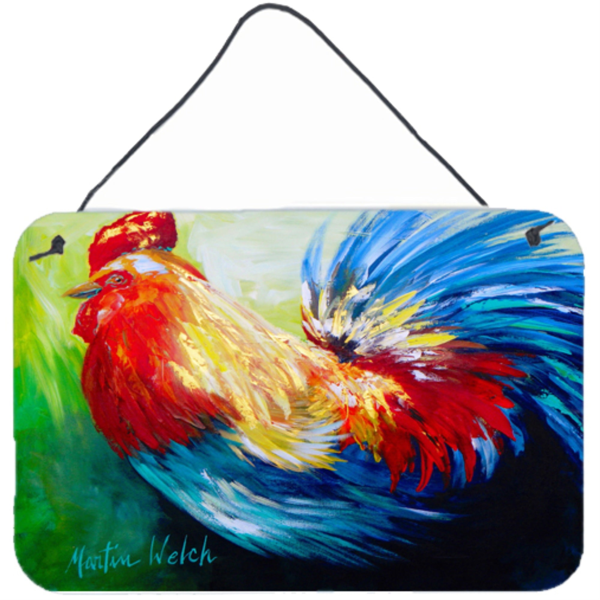 'Caroline'S Treasures Bird Rooster Chief Big Feathers Aluminum Metal Wall Or Door Hanging Prints, 8 X 12''''''