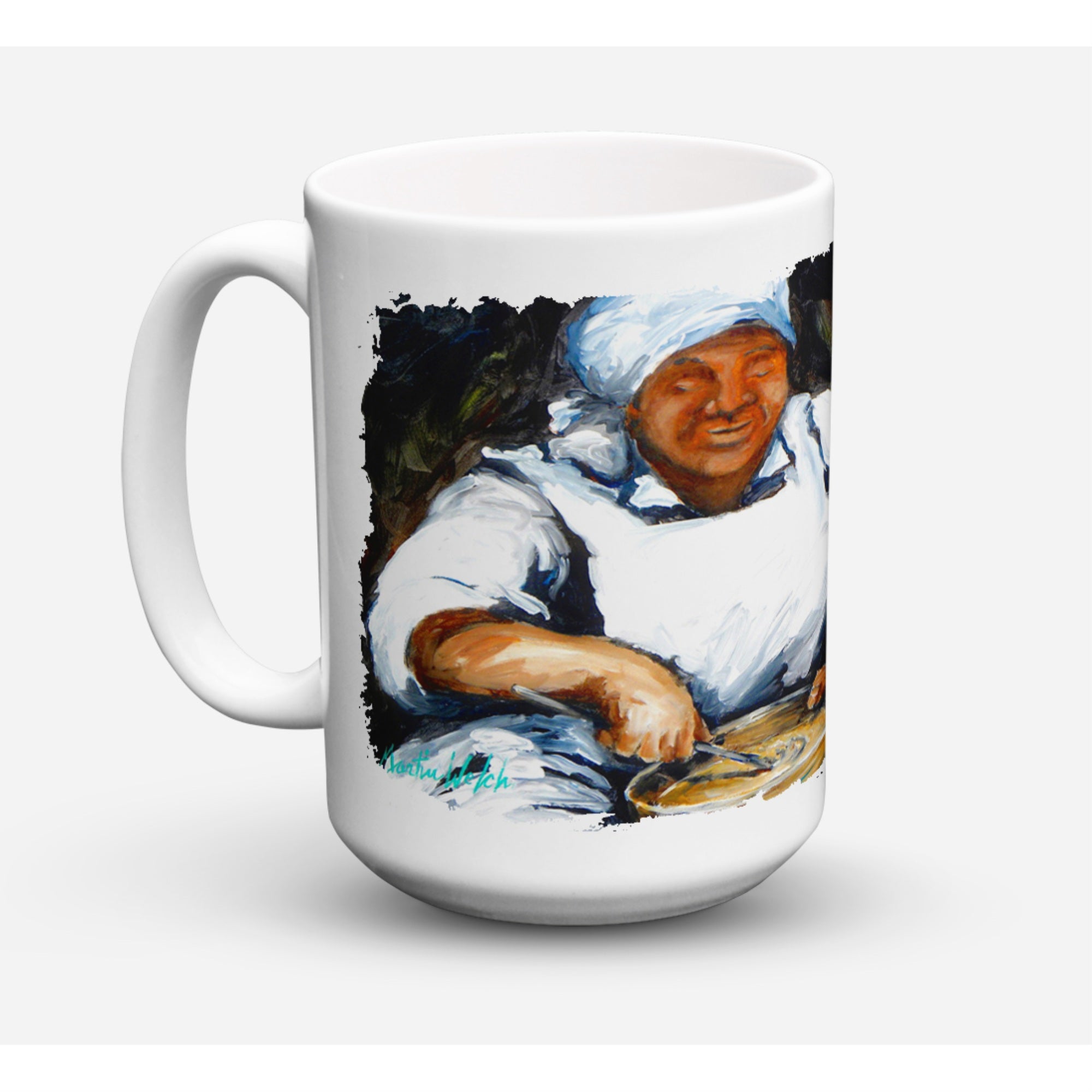 Carolines Treasures MW1087CM15 Hot Water Cornbread Microwavable Ceramic Coffee Mug 15 oz Multicolor