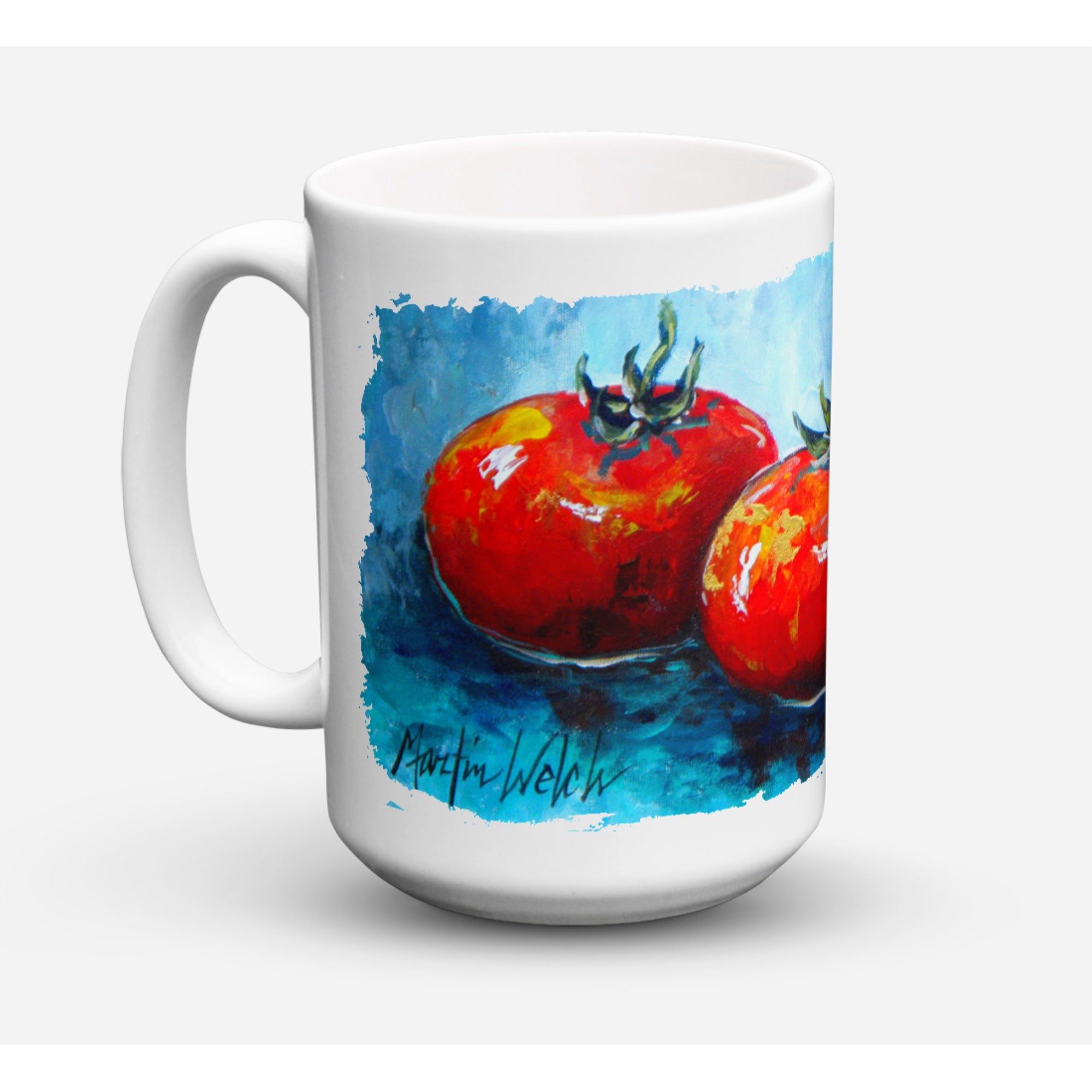 Carolines Treasures MW1088CM15 VegetablesTomatoes Red Toes Microwavable Ceramic Coffee Mug 15 oz Multicolor