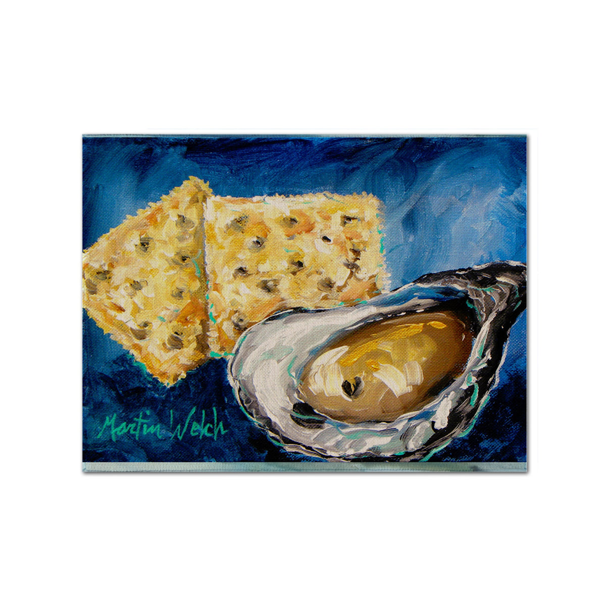 'Caroline'S Treasures Mw1089Plmt Oysters Two Crackers Fabric Placemat, Multicolor''