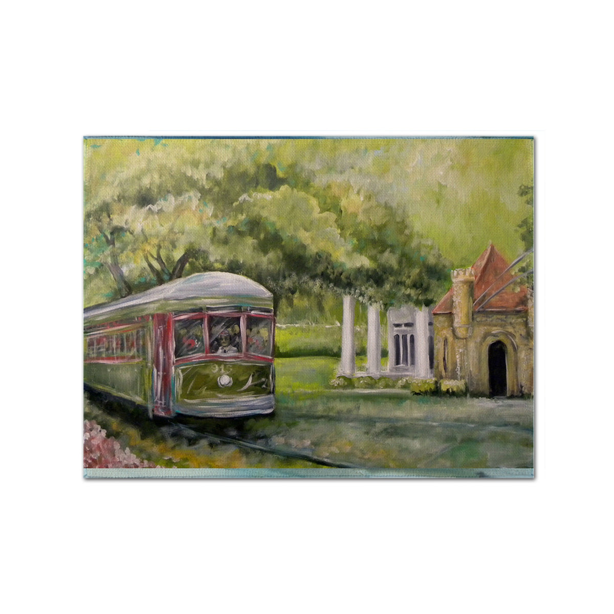 'Caroline'S Treasures Mw1091Plmt Streetcar Next Stop Audubon Park Fabric Placemat, Multicolor''