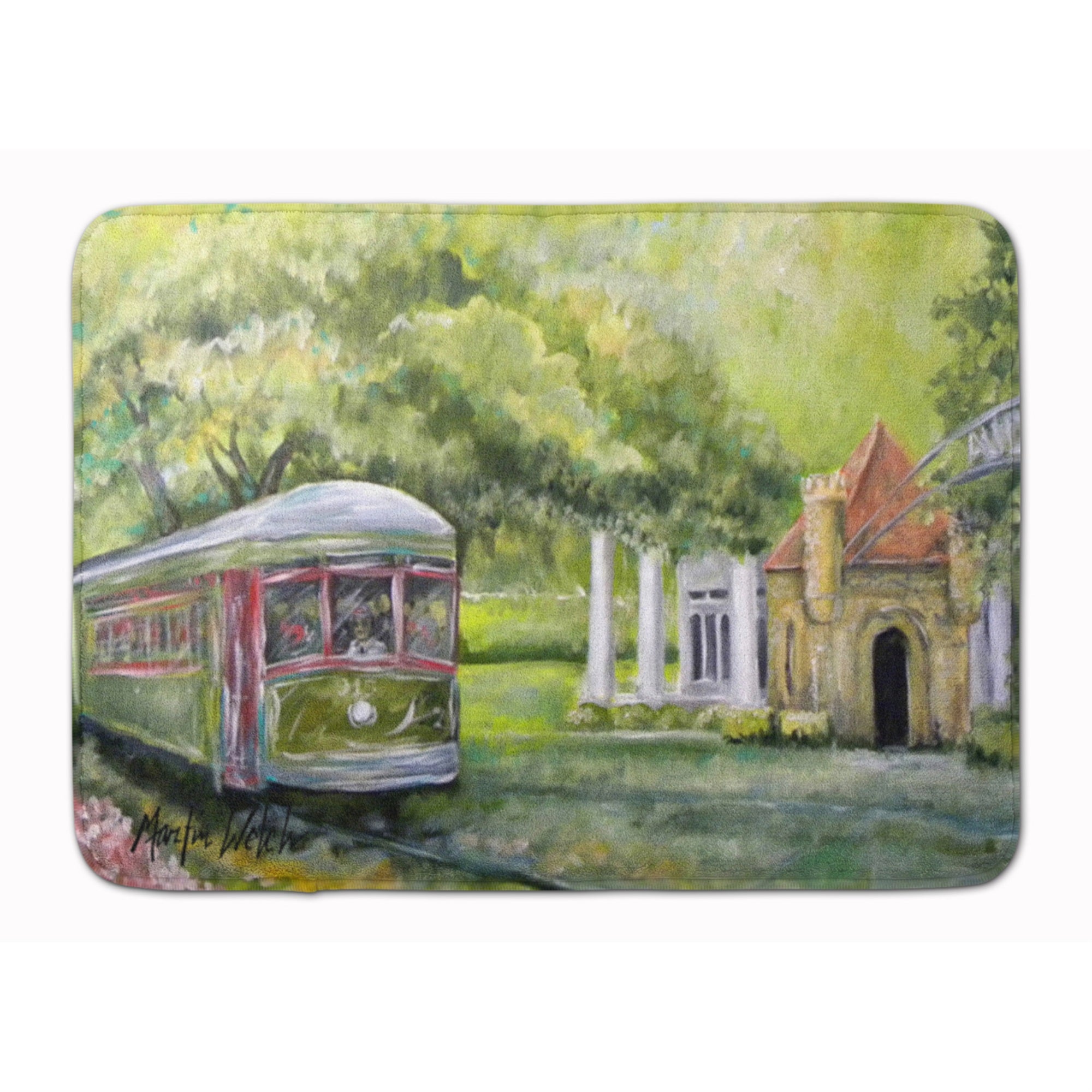 'Caroline'S Treasures Streetcar Next Stop Audubon Park Floor Mat, 19'''' X 27'''', Multicolor''