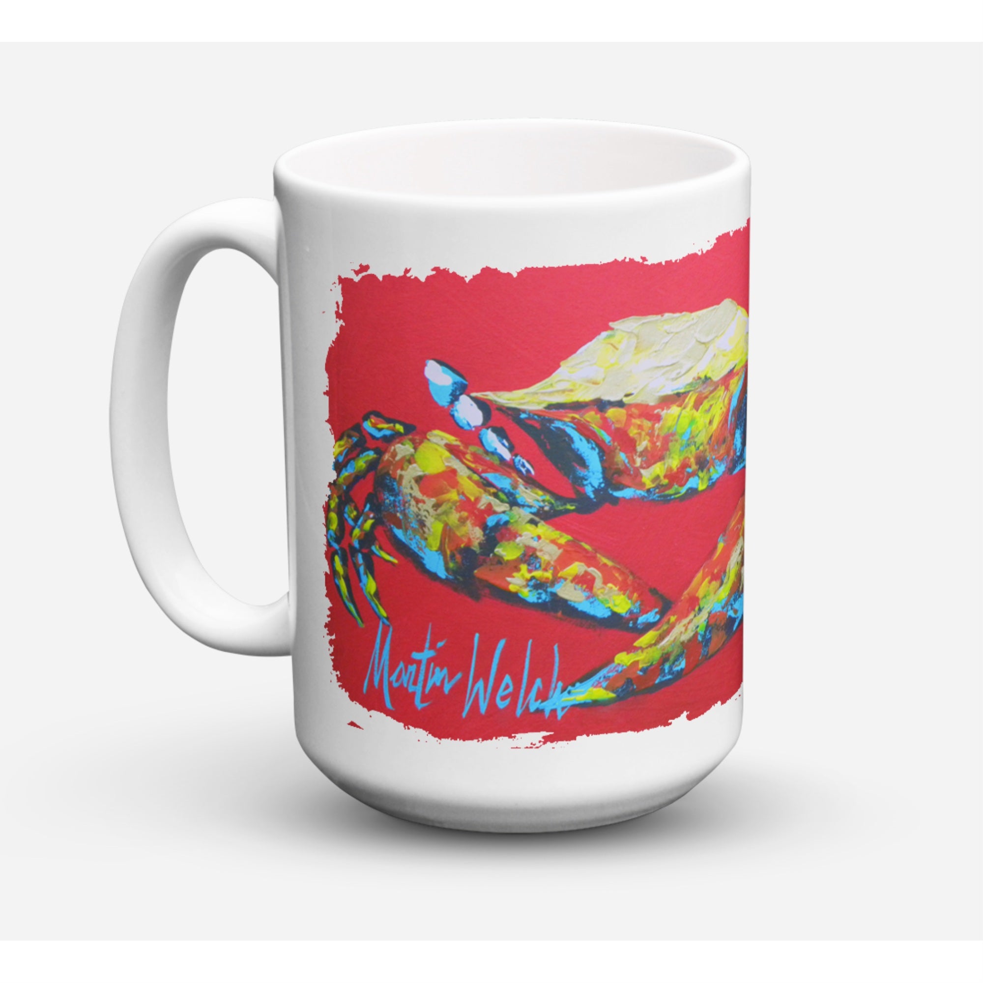 Carolines Treasures MW1096CM15 Crab Seafood One Microwavable Ceramic Coffee Mug 15 oz Multicolor