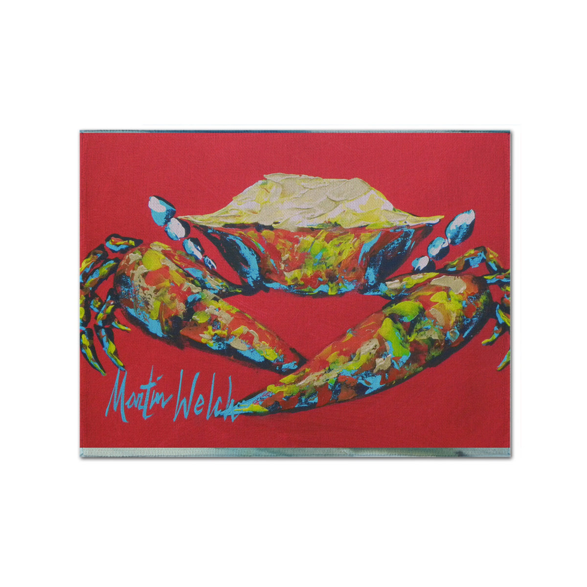 'Caroline'S Treasures Mw1096Plmt Crab Seafood One Fabric Placemat, Multicolor''