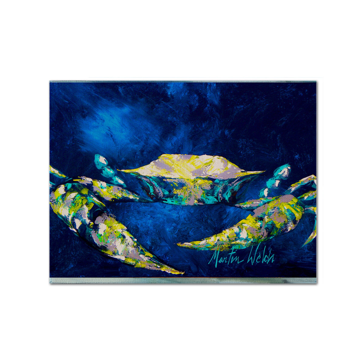 'Caroline'S Treasures Mw1101Plmt Crab Blue Fabric Placemat, Multicolor''