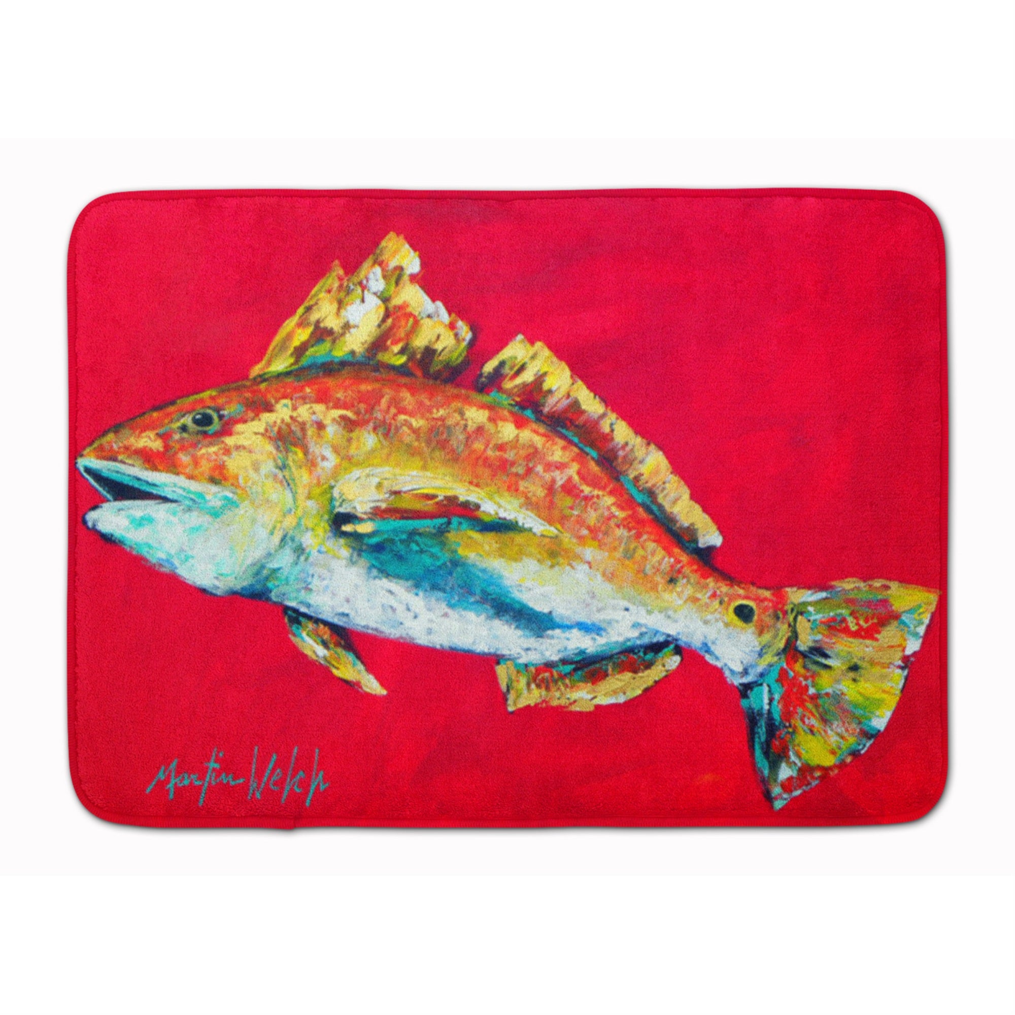 'Caroline'S Treasures Red Fish Woo Hoo Floor Mat, 19'''' X 27'''', Multicolor''