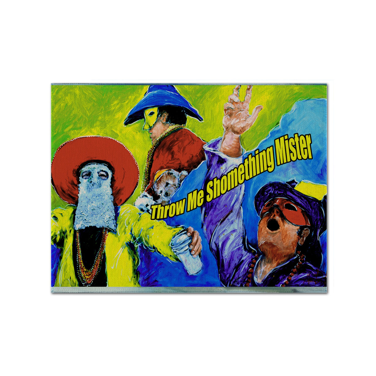 'Caroline'S Treasures Mw1108Plmt Mardi Gras Throw Me Something Mister Fabric Placemat, Multicolor''