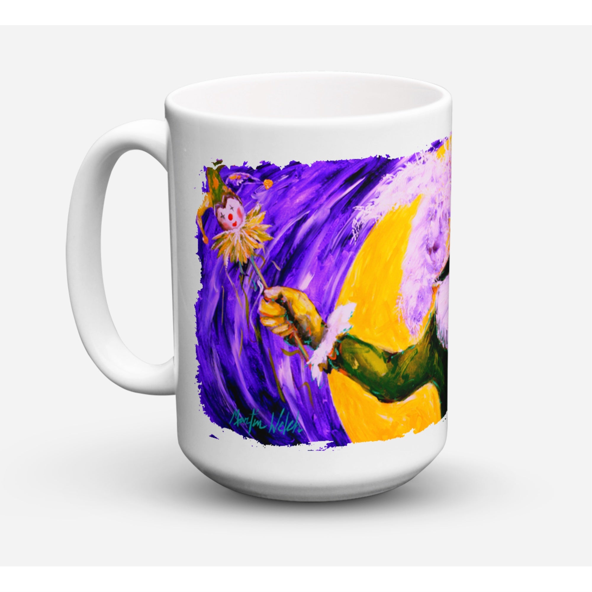 Carolines Treasures MW1109CM15 Mardi Gras Hey Mister Microwavable Ceramic Coffee Mug 15 oz Multicolor