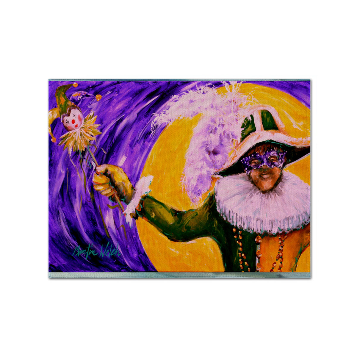 'Caroline'S Treasures Mw1109Plmt Mardi Gras Hey Mister Fabric Placemat, Multicolor''