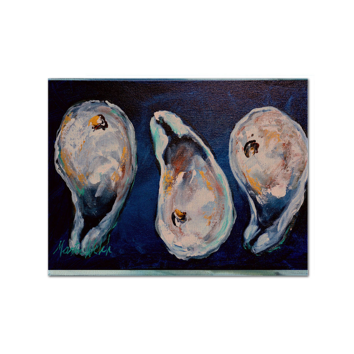 'Caroline'S Treasures Mw1112Plmt Oysters Give Me More Fabric Placemat, Multicolor''