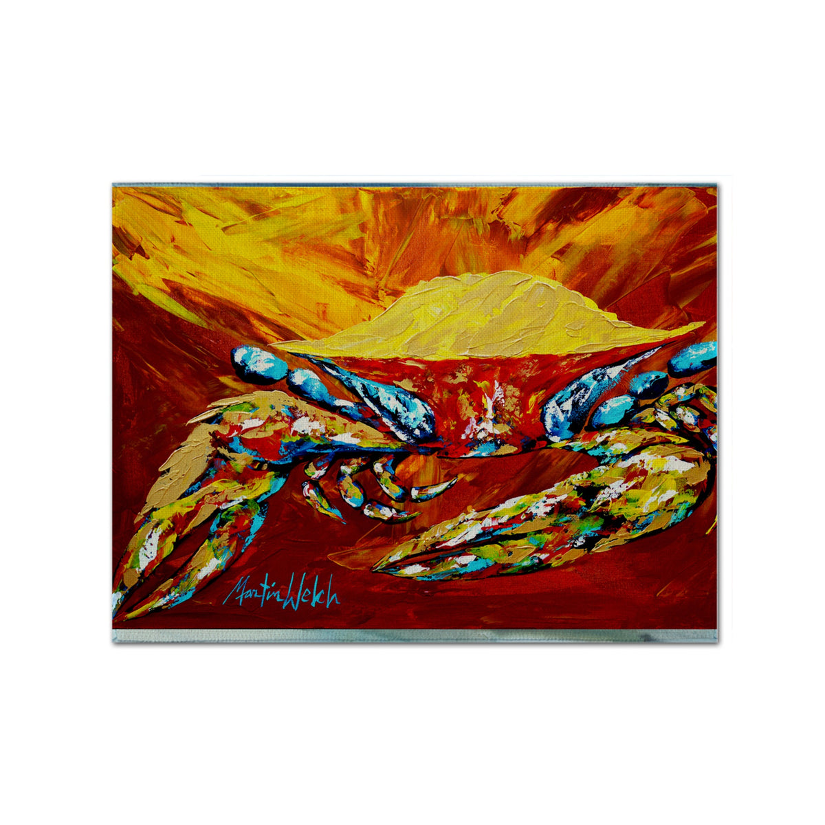 'Caroline'S Treasures Mw1113Plmt Crab Buster Brown Fabric Placemat, Multicolor''