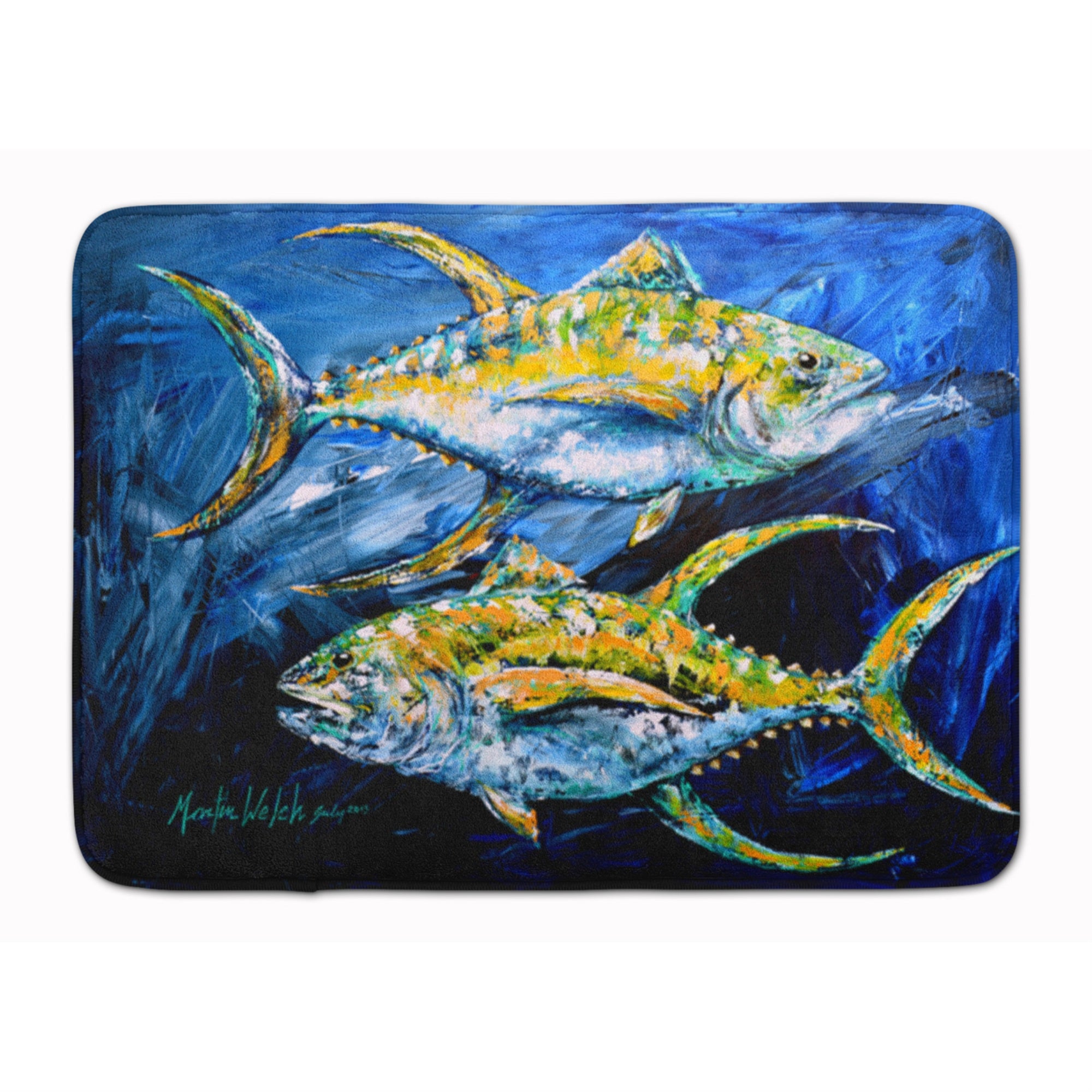 'Caroline'S Treasures Fish Tuna Blue Floor Mat, 19'''' X 27'''', Multicolor''
