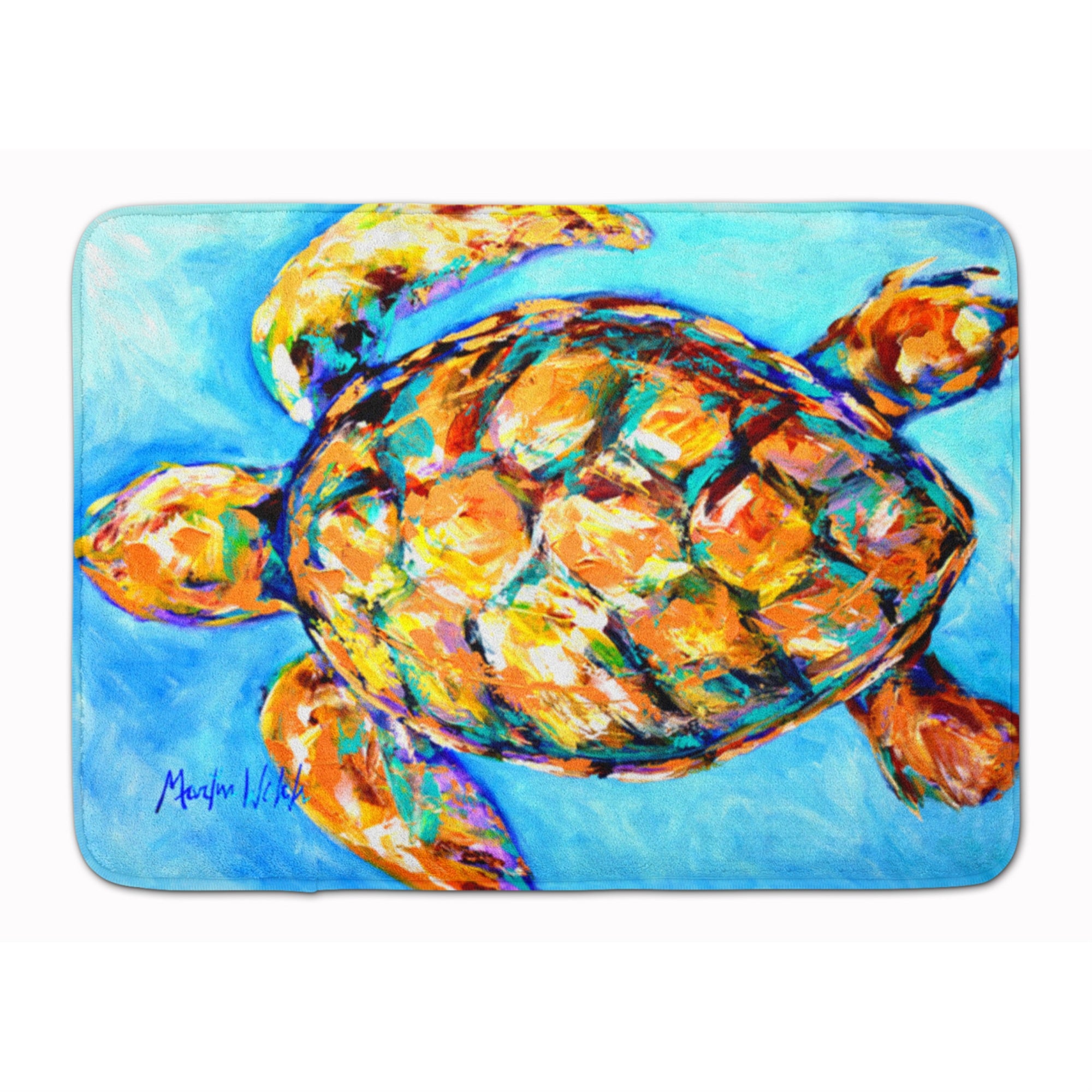 'Caroline'S Treasures Sand Dance Turtle Floor Mat, 19'''' X 27'''', Multicolor''