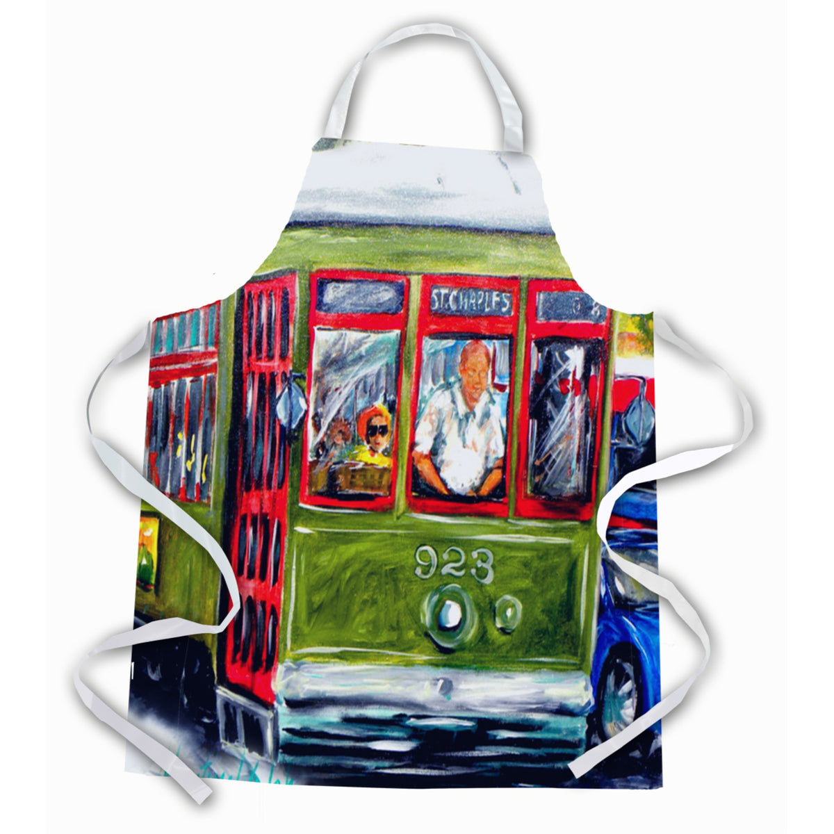 'Caroline'S Treasures Mw1152Apron Street Car Apron, Large, Multicolor''