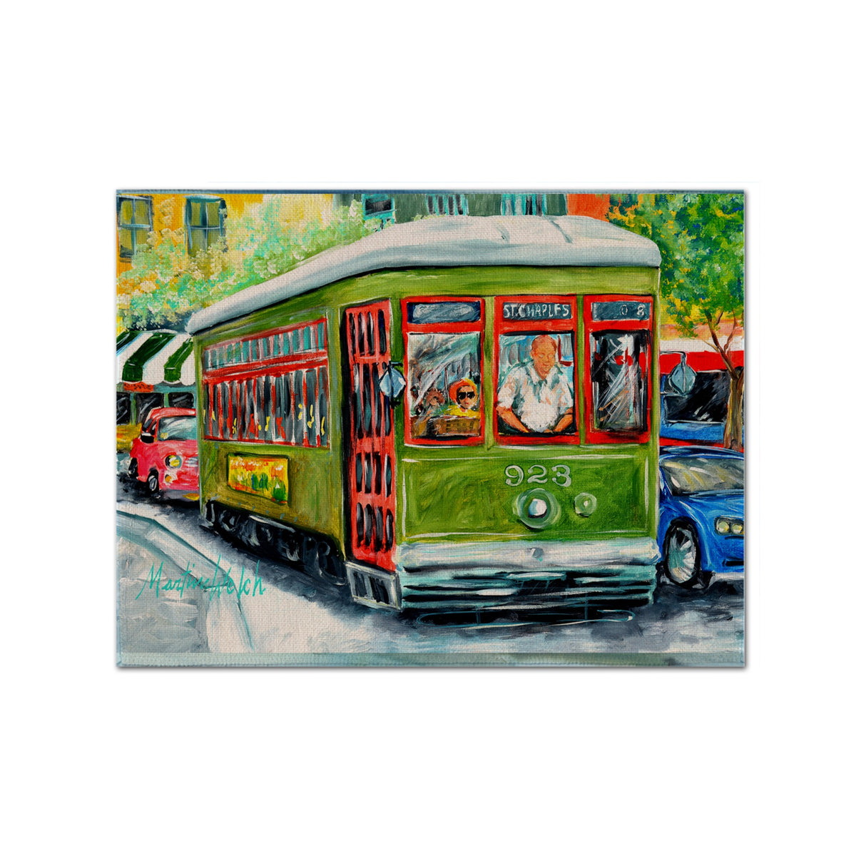 'Caroline'S Treasures Mw1152Plmt Street Car Fabric Placemat, Multicolor''