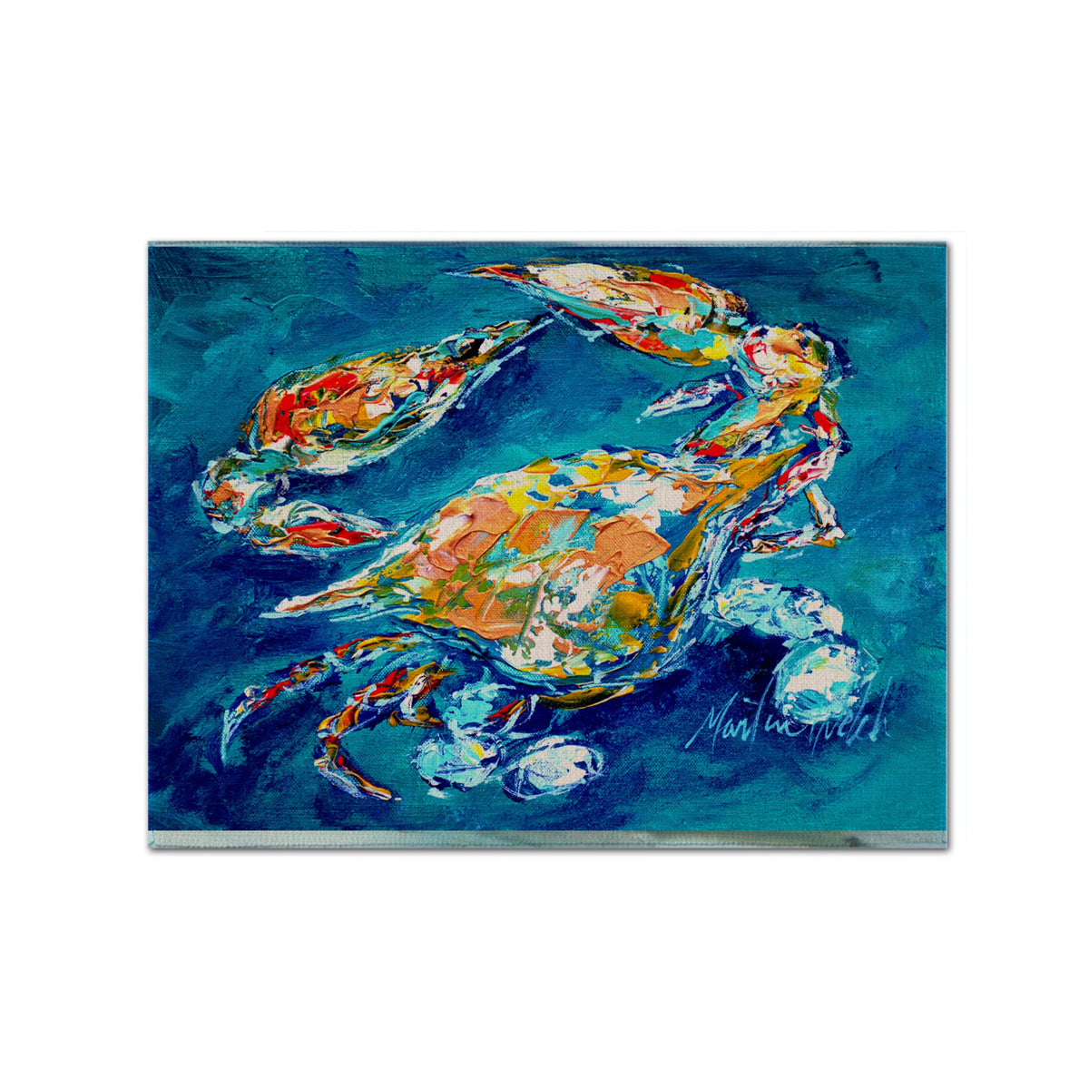 'Caroline'S Treasures Mw1153Plmt By Chance Crab Fabric Placemat, Multicolor''