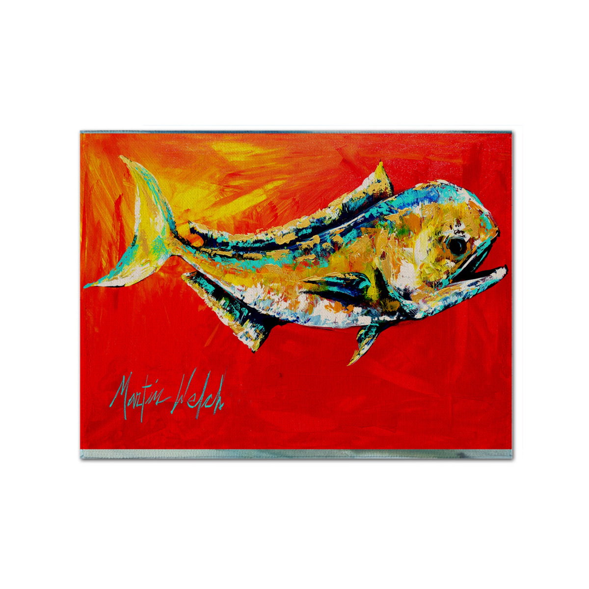 'Caroline'S Treasures Mw1156Plmt Danny Dolphin Fish Fabric Placemat, Multicolor''