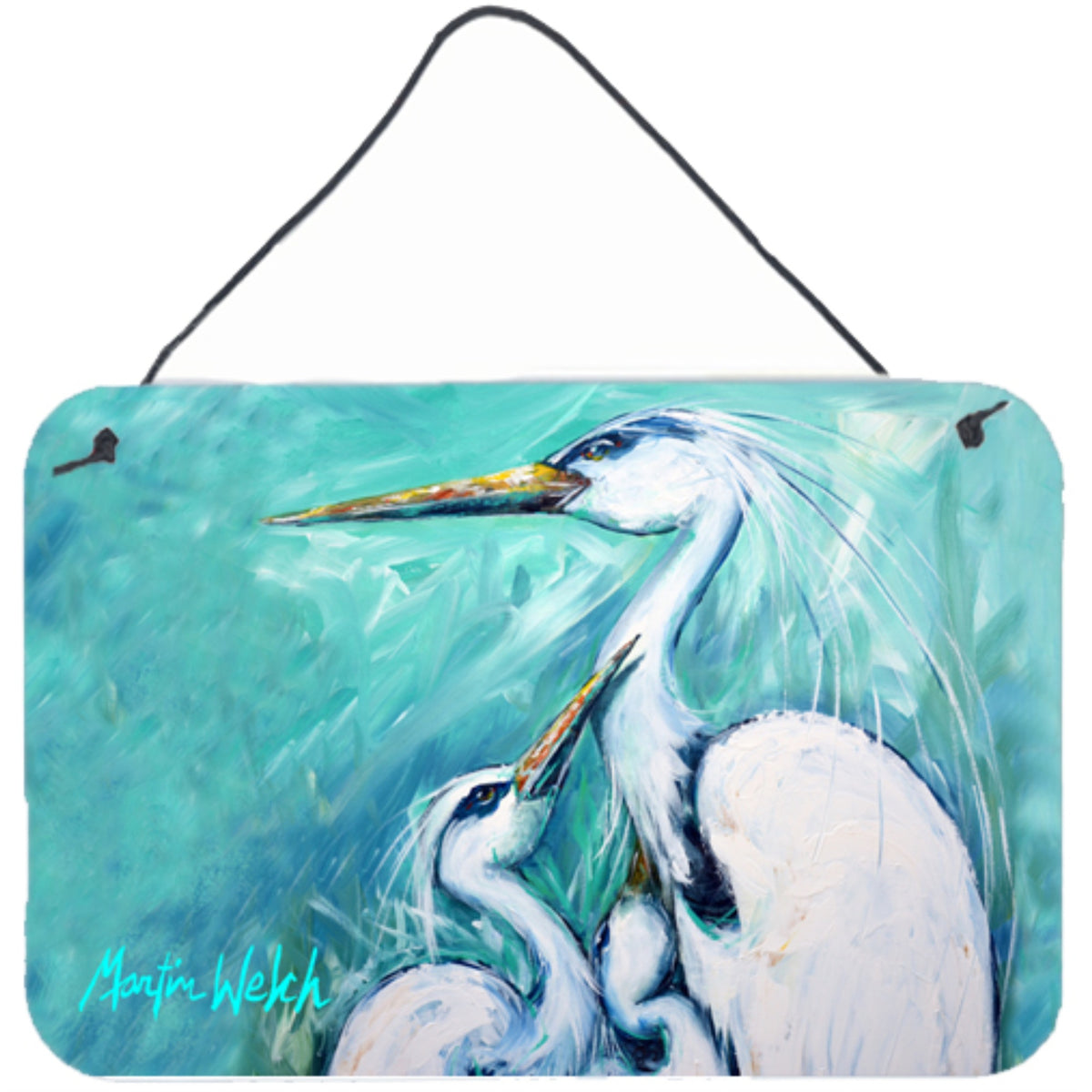 'Caroline'S Treasures Mother'S Love White Crane Wall Or Door Hanging Prints Mw1159Ds812, 8 X 12''''''