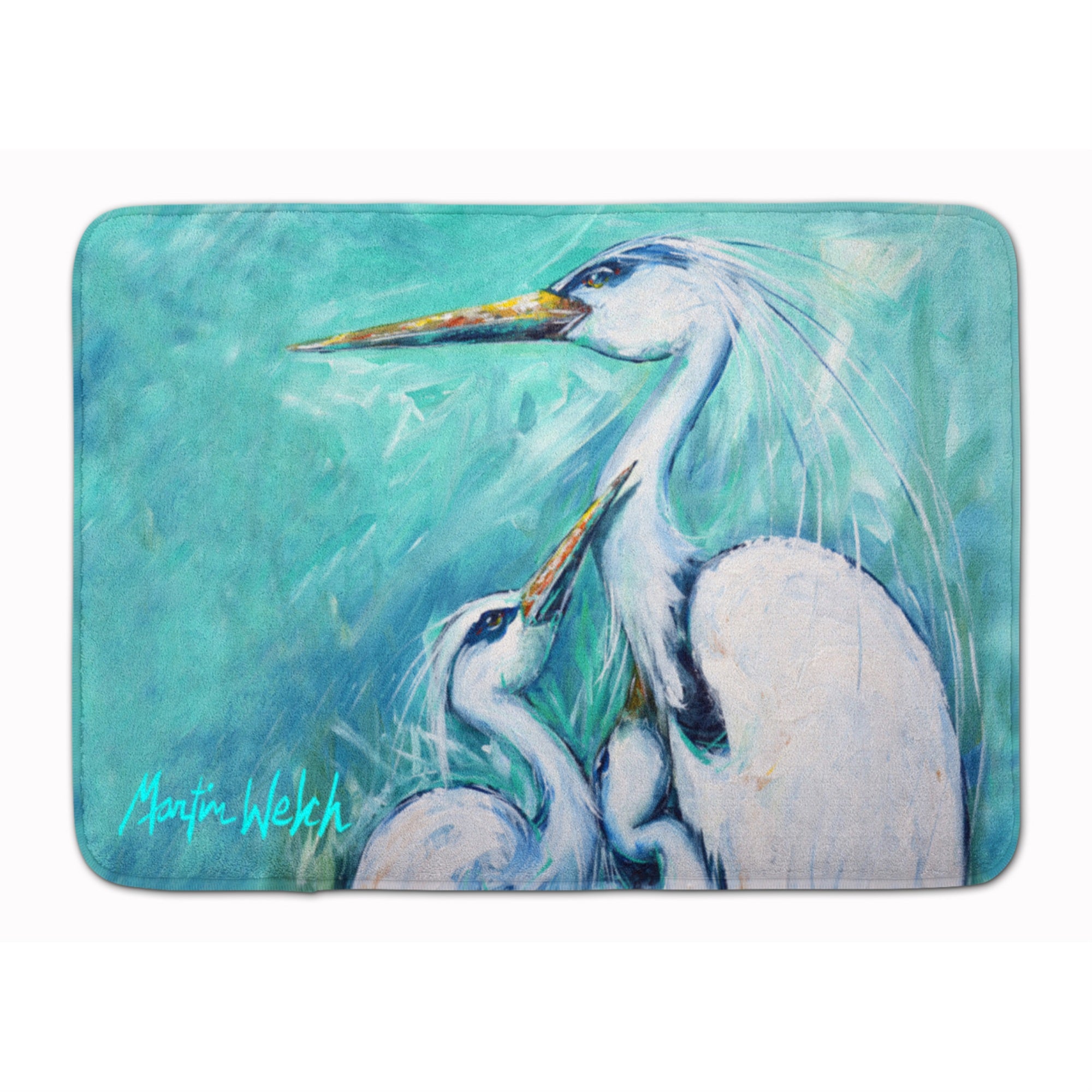 'Caroline'S Treasures Mother'S Love White Crane Floor Mat, 19'''' X 27'''', Multicolor''