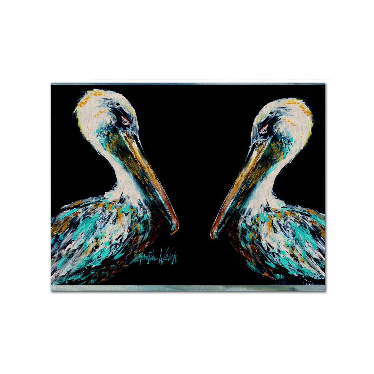 'Caroline'S Treasures Mw1164Plmt Dressed In Black Pelican Fabric Placemat, Multicolor''