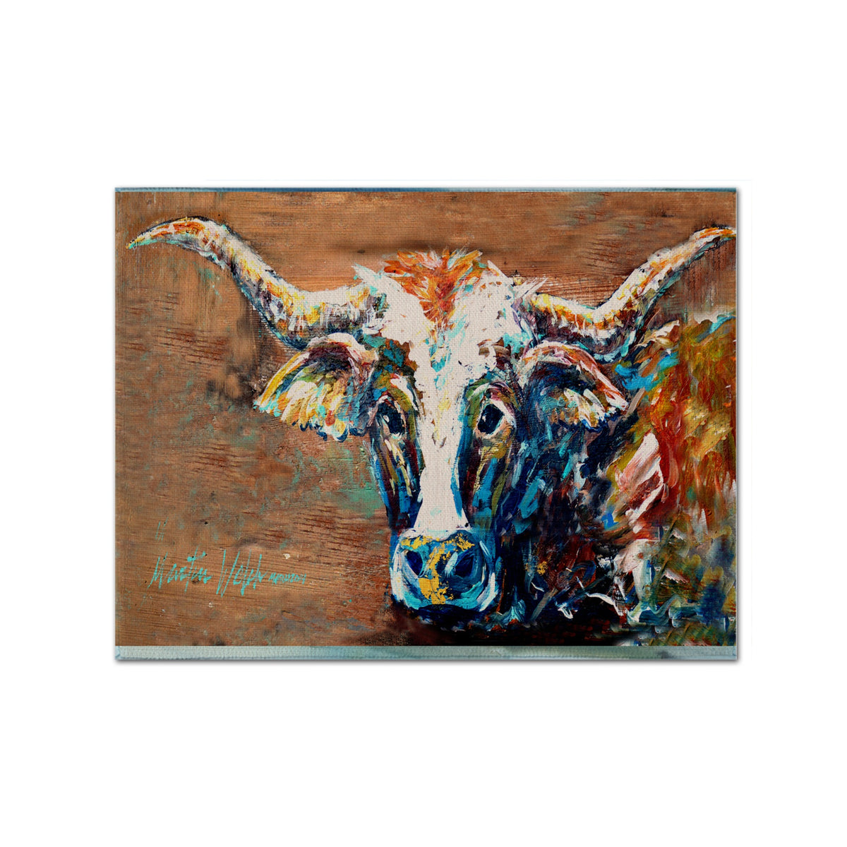 'Caroline'S Treasures Mw1165Plmt On The Loose Brown Cow Fabric Placemat, Multicolor''