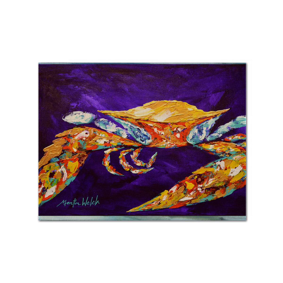 'Caroline'S Treasures Mw1172Plmt The Right Stuff Crab In Purple Fabric Placemat, Multicolor''