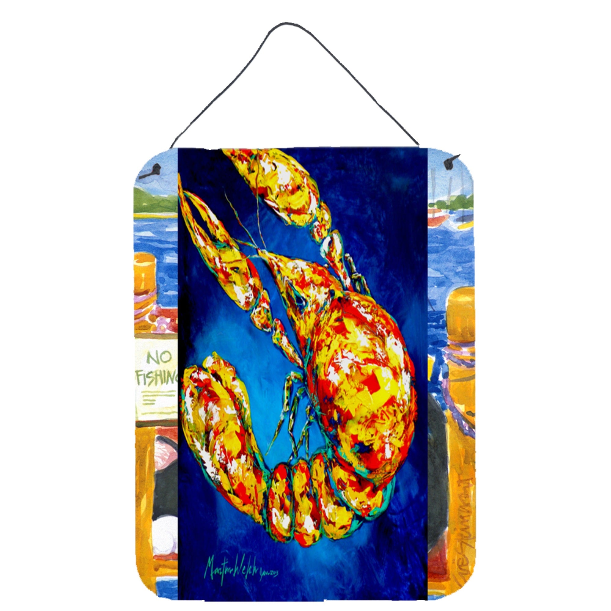'Caroline'S Treasures Big Boy On Blue Crawfish Wall Or Door Hanging Prints, 16'''' X 12''''''