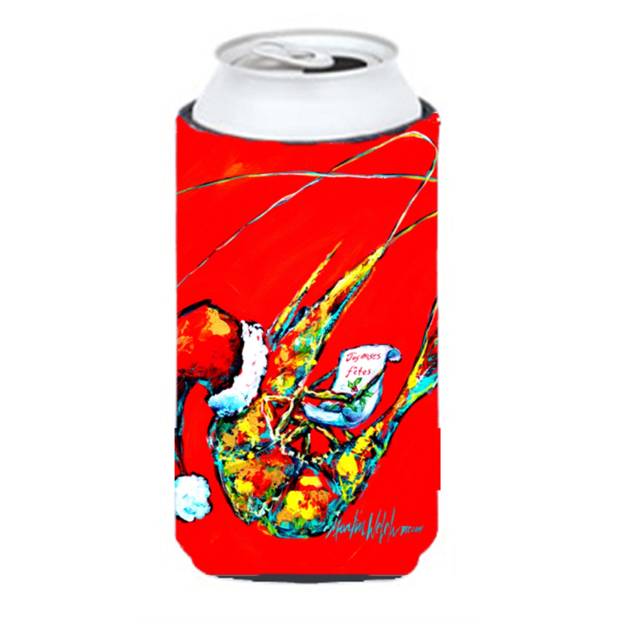 Happy Holidays Shrimp Tall Boy Beverage Insulator Hugger Mw1197Tbc