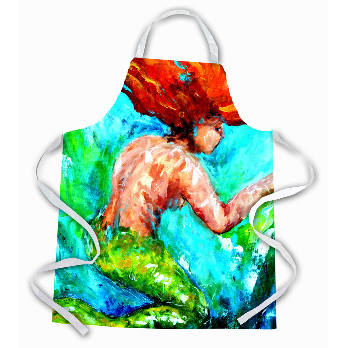 'Caroline'S Treasures Mw1200Apron Mermaids Heaven Apron, Large, Multicolor''