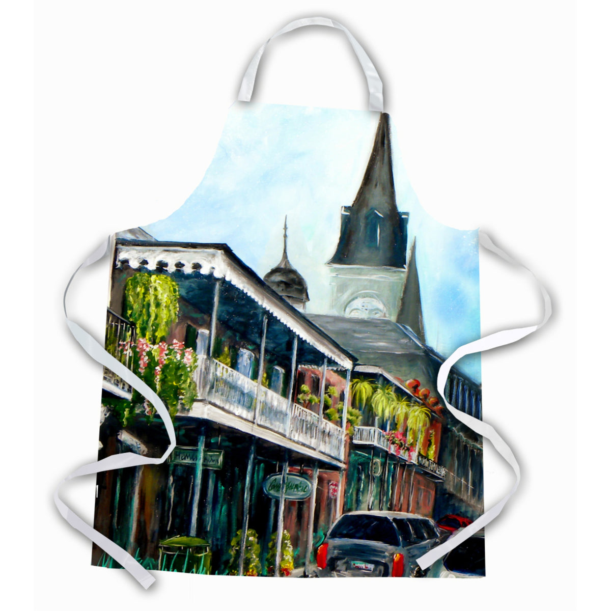 'Caroline'S Treasures Mw1201Apron St Louis Cathedral Apron, Large, Multicolor''