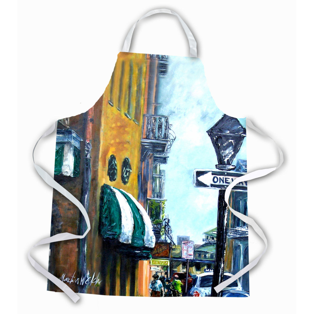 'Caroline'S Treasures Mw1203Apron Street Scene Apron, Large, Multicolor''