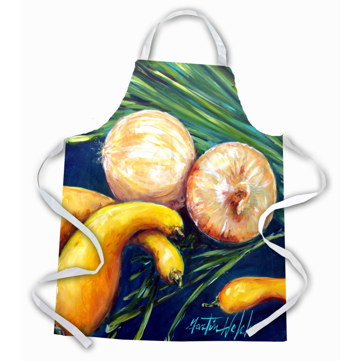 'Caroline'S Treasures Mw1206Apron Crooked Neck Squash Apron, Large, Multicolor''
