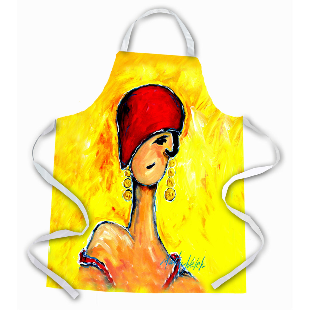 'Caroline'S Treasures Mw1219Apron Azalines Earrings Lady Apron, Large, Multicolor''
