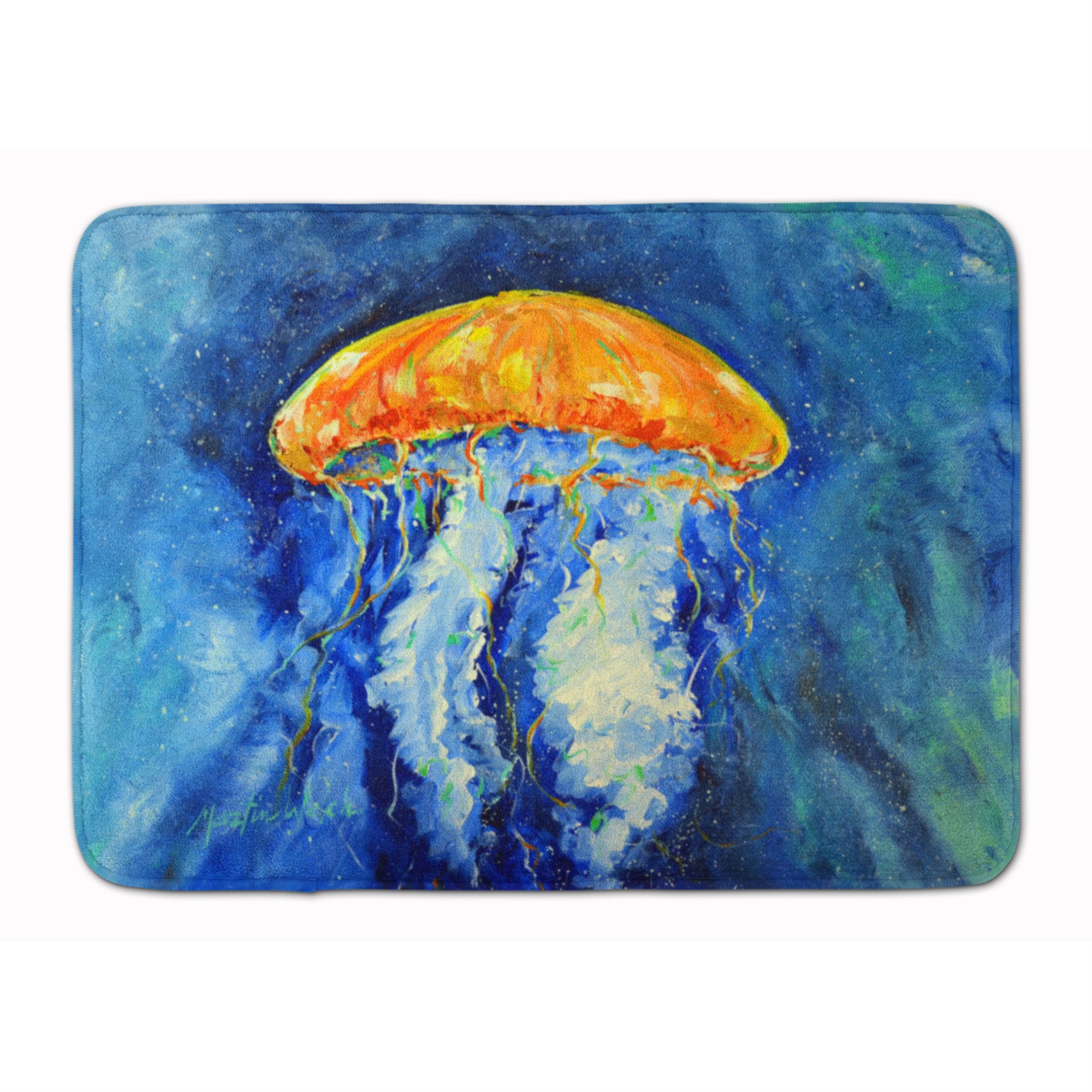'Caroline'S Treasures Calm Water Jellyfish Floor Mat, 19'''' X 27'''', Multicolor''